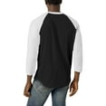 thumbnail image 2 of Ma Croix Mens Dual Blend Baseball Raglan 3/4 Sleeve Jersey T Shirt, 2 of 6