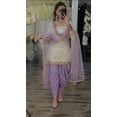 thumbnail image 4 of CREATIONBYAAROHI Designer Heavy Work Georgette Short Kurta with Dhoti and Dupatta set, Punjabi Kurta set., 4 of 8