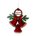 thumbnail image 2 of Wine Red Flocked Christmas Pendant Christmas Decorations Window Christmas Tree Decoration Pendant, 2 of 5