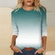 thumbnail image 1 of mfyjkho Tops Para Hacer Ejercicio, Camiseta Holgada Estampada De Moda Para Mujer, Blusa De Mangas 3/4, Cuello Redondo, Informal Tops Para Hacer Ejercicio Para Mujer Xxxl, 1 of 5