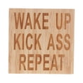thumbnail image 2 of Abbracc Funny Kick Ass Repeat Wooden Sign Board Plaque Country Home Decor, 2 of 9