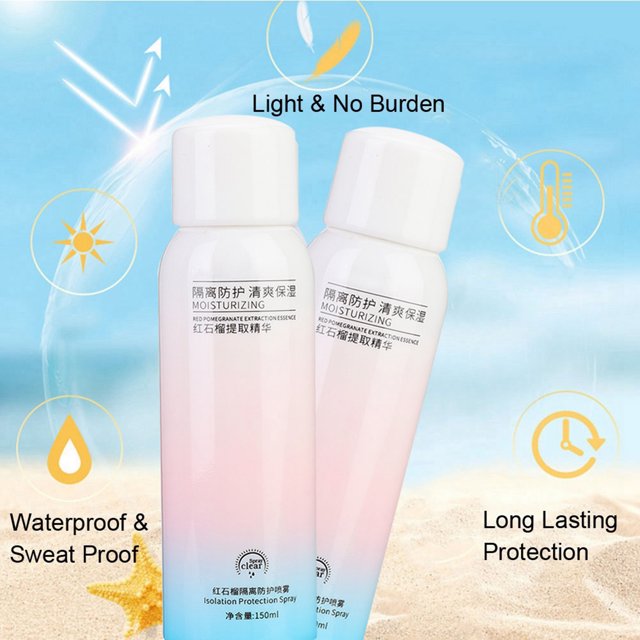 Prayección de 150 ml de Granada Roja Protectora Protector Solar Pulverización Aislamiente Hidratante de Hidratación