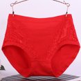 thumbnail image 1 of Maoww 3 Pcs Culottes pour Femmes Couleur Unie Lavables Portables Réutilisables Tricotées Respirantes Lingerie pour Filles sous-Vêtements Rouges TG, 1 of 9