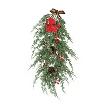 Harpi Christmas Wreaths for Front Door, Winter Decor Artificial Garland Christmas Door Decoration Christmas Home Wall Hanging