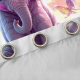 thumbnail image 4 of Homewish Rainbow Elephant Blackout Curtains Set of 2 (52x84 Each),Colorful Chic Butterflies Window Curtains,Zoo Animal Curtains and Drapes For Boy Girls,Microfiber Bedroom Decor, 4 of 6