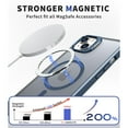 thumbnail image 2 of Dteck Camera Metal Ring Stand Case for iPhone 15 Plus / 14 Plus,Shockproof TPU Magnetic Mag-Safe Case Matte PC Slim Back Cover,Blue, 2 of 6