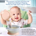 thumbnail image 4 of Baby Bowls  Silicone Suction Bowls For Baby With Straw And Spoons  Feeding for Toddler Plates and Bowls Set 4 Pcs (Dark Blue), 4 of 7