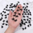 thumbnail image 3 of 100pcs Halloween Realistic Spider, Plastic Spider Prank Scary Black Spider Toy Halloween Spider Decorations For Halloween Parties Fool's Day Theme Par, 3 of 5