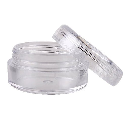 Ayyufe 50 Pieces Portable Cosmetic Sample Containers 5 Gram Plastic Cream Pot Jars