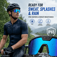 thumbnail image 5 of GenXenon Smart Bluetooth Glasses with Camera & AI Translation,Open-Ear Audio Eyewear 40+ Languages Scene Analysis,Hands-Free Calls Music,UV400 Polarized for Travel Hiking Outdoor Sports Blue, 5 of 12