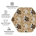 thumbnail image 3 of Lsque Snake And Flower Pattern 4" Drink Coasters Set of 4, PVC Leather Absorbent Coasters, Table Coaster Set Decorative Coffee Cup Coasters Housewarming Gift -Hexagon, 3 of 6