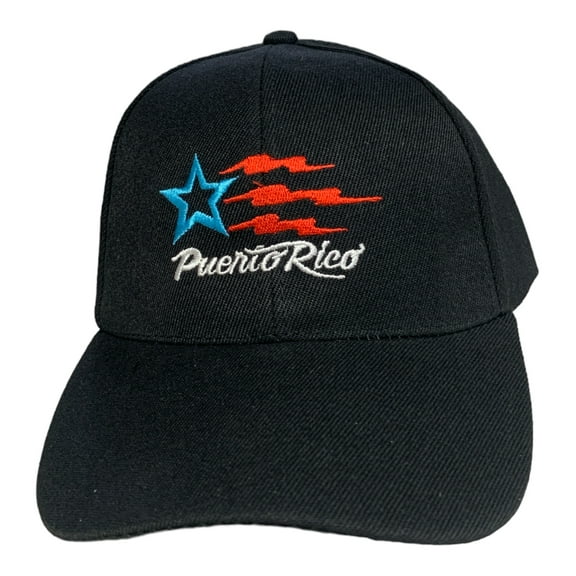 Baseball Cap Puerto Rico Black Flag Star