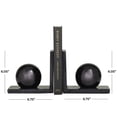 thumbnail image 3 of CosmoLiving by Cosmopolitan 7" Orb 7 lbs Black Marble Bookends (Set of 2), 3 of 7