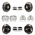 thumbnail image 1 of Transit Auto Front Rear Disc Brake Coated Caliper Drilled Slotted Rotors and Ceramic Pads Kit (10Pc) for Car 2012 Ram 1500 with 8 Lug Wheels KCD-100385C, 1 of 11