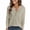 #53Beige, variant on Women's Casual Waffle Knit Shirts Long Sleeve Blouse Button Up V Neck Tunic Pullover Top
