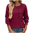 thumbnail image 1 of SNKSDGM Noir Chandail Court à Manches Longues Col Roulé T-Shirts à Manches Longues pour Femmes Ample Chandail à Manches Longues Décontracté Uni à Col Rond Tricoté Ample Chandail à Enfiler Haut m, 1 of 4