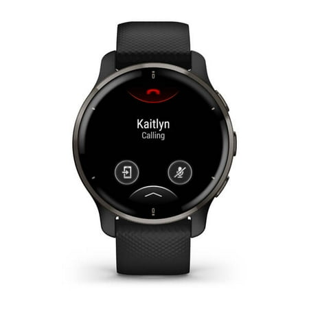 Garmin Venu 2 Plus GPS Multisport Smartwatch, Slate Bezel with Black Case