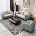 thumbnail image 3 of American Light Luxury Sofa Living Room Full Set Of Combination Set Postmodern Small Apartment Head Layer Cowhide Simple Style Fu My Lux Decor Round, 3 of 8