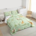 thumbnail image 3 of Castle Fairy Cartoon Lion Giraffe Elephant Bedding Comforter Set 2pcs for Preppy Child,Jungle Animal Twin Comforter Sets Microfiber,Chic Floral Wildlife Breathable Bedding Set,Breathable Home Decor, 3 of 8