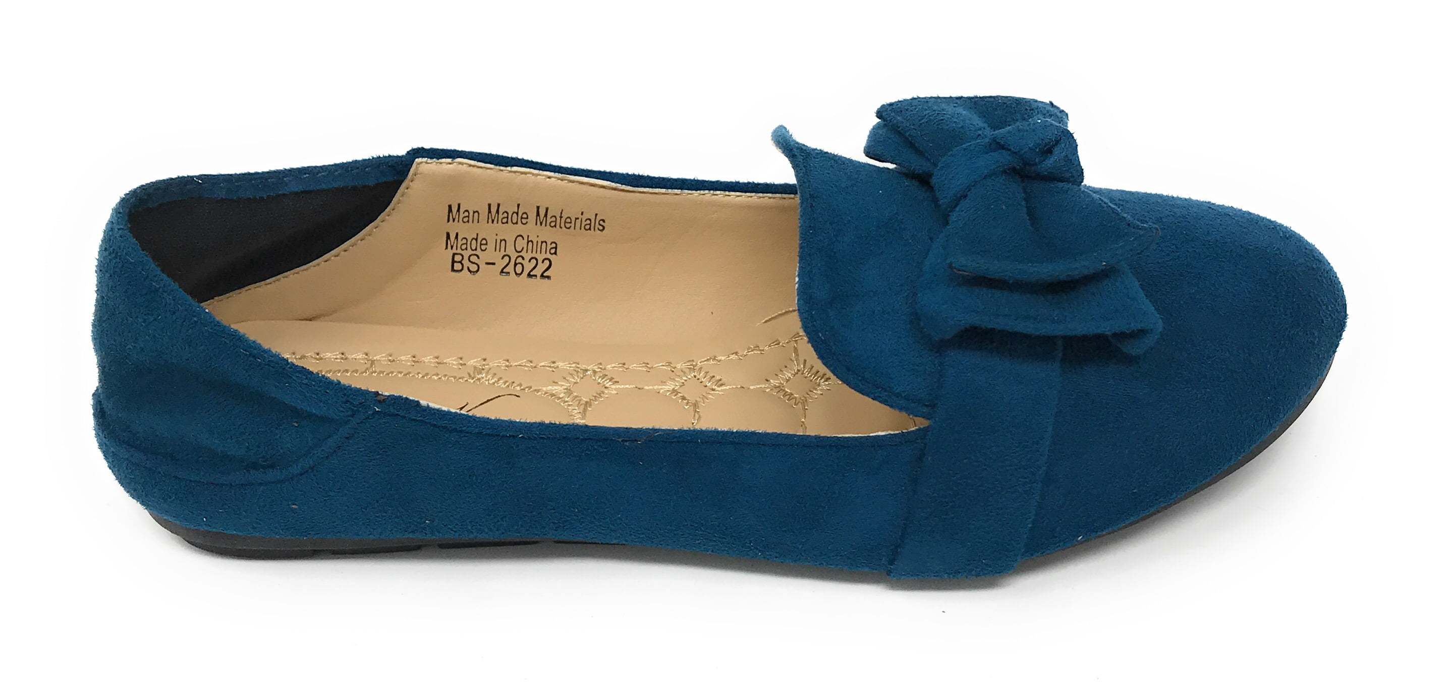 Victoria K Women's Foldover Sueded Double Bow Ballerina Flats