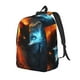 thumbnail image 1 of Easygdp Red And Blue Fire Cat Mochila de Lona Resistente para Laptop, Compatible con Laptops de 15 a 17 pulgadas, Ideal para Escuela, Trabajo y Viajes-Medium, 1 of 5