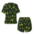 thumbnail image 5 of Lsque Green Branch Olive Women's Short-Sleeved Pajama Set - 2 Piece Soft and Lightweight Sleepwear Set-4X-Large, 5 of 9