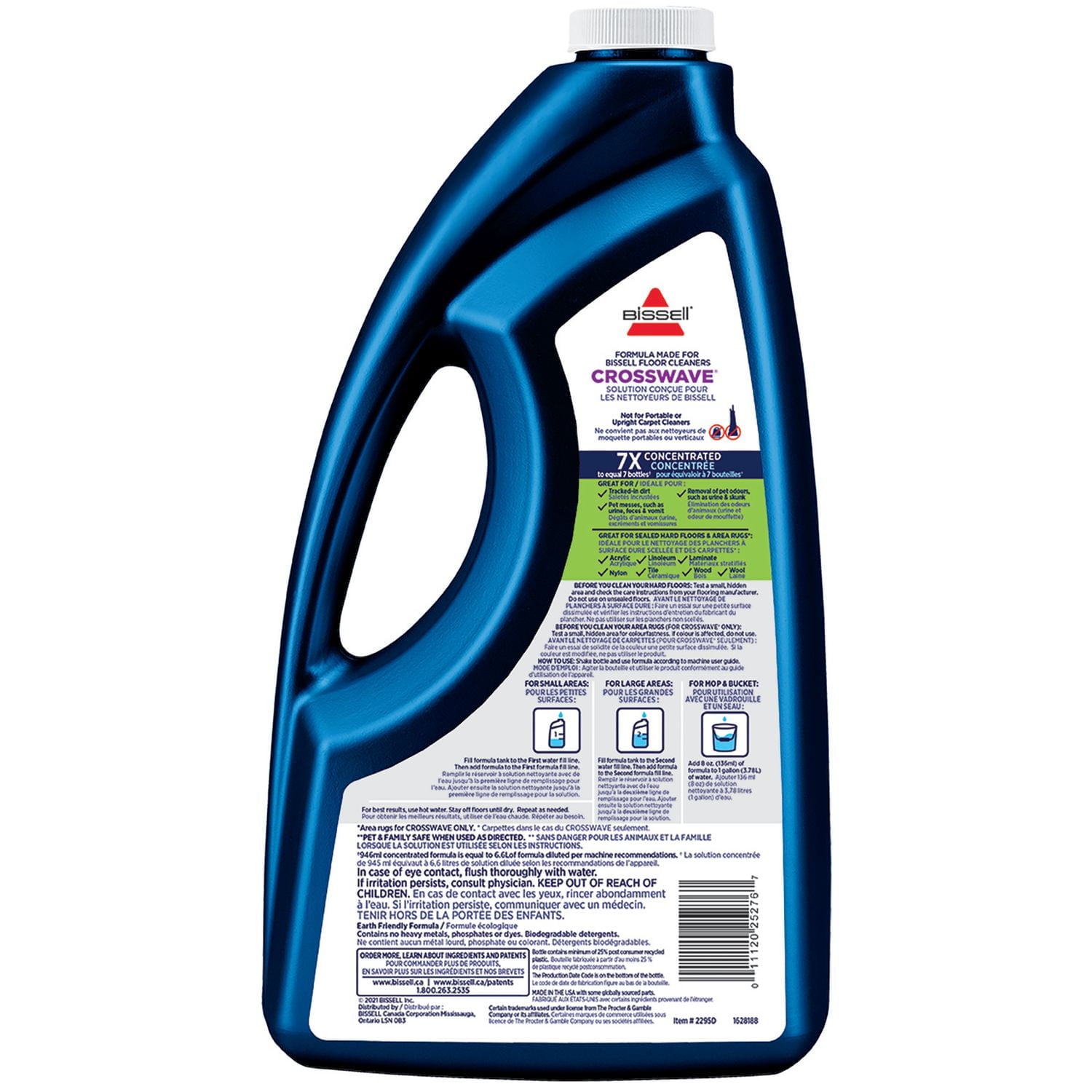 Solution nettoyante multisurface PET avec Febreze pour les appareils CrossWave® (1,89 l) de BISSELL® Pour empreintes/dégâts animaux