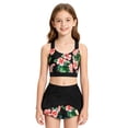 thumbnail image 2 of Girls 2 Piece Tankini Swimsuit Summer Boyshort Girls Bathing Suit with Shorts with Beach Skirt Swimwear 5-16 Years, 2 of 5