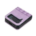 thumbnail image 4 of ELEHOLD Leather Case for Samsung Galaxy Z Flip3,Shockproof Premium PU Leather Emboosed Pattern Slim Lightweight Anti-Scratch Case Cover for Samsung Z Flip3,Purple, 4 of 8