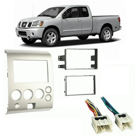 Fits Nissan Titan 06-07 w/o Dual Zone Climate DDIN Harness ... car audio wiring kit walmart 