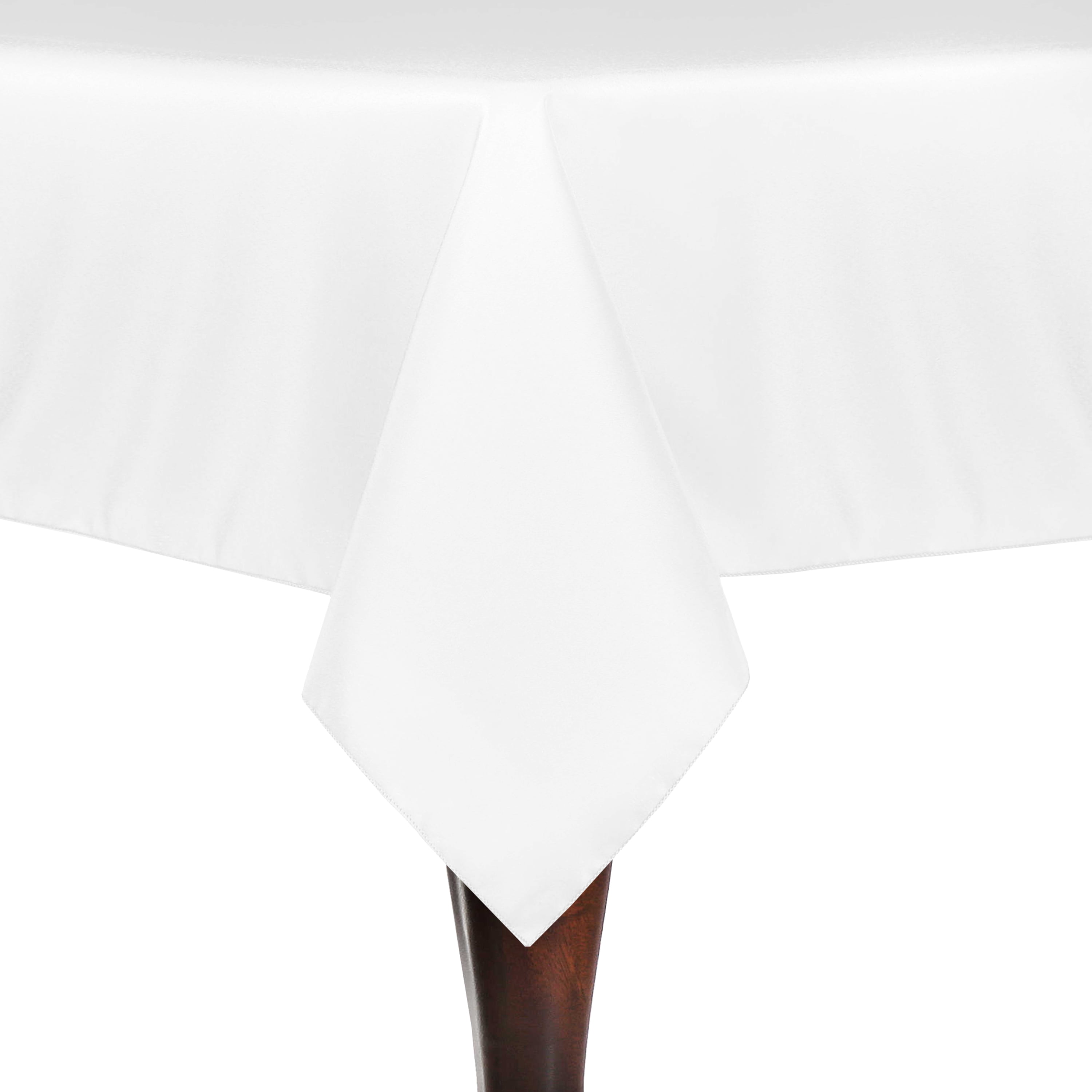 Ultimate Textile Polyester Linen Tablecloth, White, 120 x 72-Inch, 2 ...