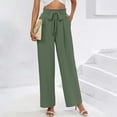 thumbnail image 3 of REALiKUN Wide Leg Pants for Women High Waisted Palazzo Pants Work Casual Flowy Tie Knot Trousers with Pockets, 3 of 7