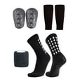 thumbnail image 2 of koolsoo Chaussettes de Football Jeunesse Confortables Protège-Tibias avec Manches pour Course Randonnée Noir, 2 of 9