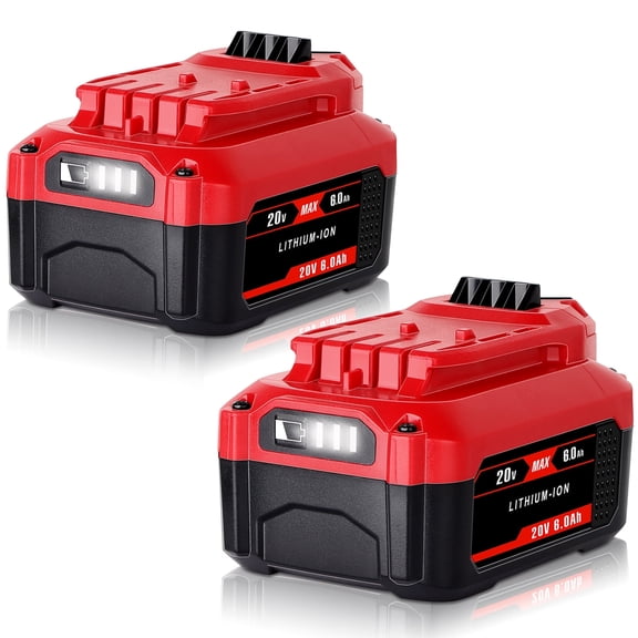 TenHutt 2Pack 6.0Ah 20V Replacement Battery for Craftsman V20 Lithium Battery CMCB202 CMCB204 CMCB205 CMCB206