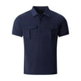 thumbnail image 6 of Yiliang Mens Shirts Comfortable Fit Subtle Floral Polo Shirt Beefy Muscle Versatile Everday Wear Top Short Sleeve Tee Cozy and Flexible Garment, 6 of 7