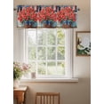 thumbnail image 2 of 4th of July Curtain Valances for Windows, Patriotic Red Poppy Flowers American Flag Kitchen Valance Window Treatment, Light Filtering Block Curtains for Bathroom/Bedroom/Living Room 60'' x 18'', 2 of 9