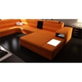 thumbnail image 5 of Divani Casa Polaris Contemporary Bonded Leather Sectional Sofa w/ Light - Orange, 5 of 5