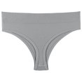 thumbnail image 1 of Gibobby Pantaleta Corte Frances de Algodón Calzoncillos deportivos grandes sexis de cintura media y de estilo deseo de Color sólido para mujer(Gris,M), 1 of 4