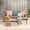 gray, variant on Outdoor Patio Furniture Set, Asofer Wicker Rattan L-Shaped Conversation Sectional Sofa Set with Thick Cushions & Table, Beige