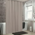 thumbnail image 6 of Taupe Extra Long Waterproof Shower Curtain Liner 71x79 Inches, 6 of 8