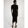 thumbnail image 2 of Scoop Women's Henley Midi Sweater Dress, Sizes XS-XXL, 2 of 4