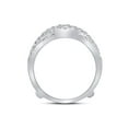 thumbnail image 4 of 14kt White Gold Womens Round Diamond Wrap Ring Guard Enhancer 5/8 Cttw, 4 of 4