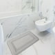 thumbnail image 5 of Alfombras de baño de espuma viscoelástica con rayas gruesas, suaves y absorbentes de terciopelo, base antideslizante, lavables a máquina, decoración para el baño., 5 of 7