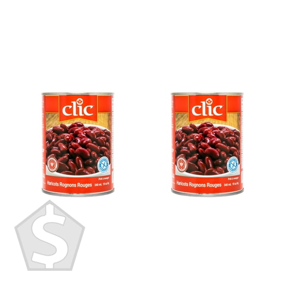 Clic Red Kidney Beans, 12 x 540 mL - Pack of 2