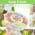 thumbnail image 2 of Jetcloudlive Divided Serving Tray with Lid and Handle Snackle Box Charcuterie Container Portable Snack Platters Clear Organizer, 2 of 7