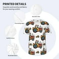 thumbnail image 5 of Fotbe Cartoon Tractor Baseball Jersey Shirt for Men and Women, Casual Short Sleeves Button Down T-Shirt-3X-Large, 5 of 9