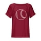 thumbnail image 4 of Camiseta de manga corta estampada casual para mujer OAVQHLG3B Store  lin121212, 4 of 5