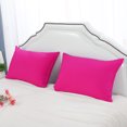 thumbnail image 2 of PiccoCasa 2 Pack Egyptian Cotton Pillowcases with Zipper Fuchsia Standard(20"x26"), 2 of 6