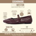 thumbnail image 2 of Cushionaire Weston Hand Woven Mary Jane Flats for Women, Comfortable Dressy Ballet Flats with Braided Adjustable Buckle and Memory Foam Cushioning, 2 of 21
