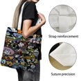thumbnail image 3 of Felix Aesthetic: The Cat Bolso de tela con estampado de lienzo para mujer, bolsa de compras reutilizable y estética, con cremallera interior, regalo para mujer,40*45cm., 3 of 6